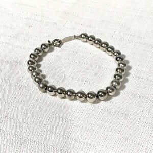 Napier Vintage Silver Plated Bead Bracelet 7”
